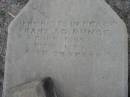 
Franz J C RUNGE
b: 1855, d: 1879 aged 24
Stone Quarry Cemetery, Jeebropilly, Ipswich
