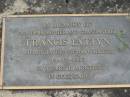 
Francis Evelyn (TURNBULL)
wife of Harold Victor TURNBULL
14 Dec 1992, aged 91 years 11 months
Stone Quarry Cemetery, Jeebropilly, Ipswich
