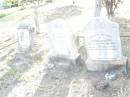 
Francis GILLESPIE,
7 Jan 1861 - 22 Apr 1935;
Jane GILLESPIE,
wife of Francis GILLESPIE,
died 1 July 1926 aged 63 years;
Walter ?? GILLESPIE,
died 2 Sept 1920 aged 19 years;
William Henry GILLESPIE,
died 29 Dec 1891 aged 10 months;
sons of Francis & Jane GILLESPIE;
Swan Creek Anglican cemetery, Warwick Shire
