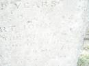 
Harriet Mahala EASTWELL,
died 4 March 1891 aged 29 years;
Rupert John,
son,
died 8 June 1891 aged 3 years 9 months;
Swan Creek Anglican cemetery, Warwick Shire
