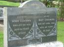
Henry COCKBURN
21 Sep 1939, aged 82
Mary COCKBURN
18 Apr 1946, aged 68
Tamrookum All Saints church cemetery, Beaudesert
