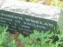 
Frederick Joseph WHELAN,
husband of Pauline,
died 4-2-1999 aged 72 years;
Tea Gardens cemetery, Great Lakes, New South Wales
