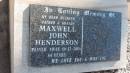 
Maxwell John HENDERSON
d: 19 Dec 2006 aged 84

The Gums Cemetery
