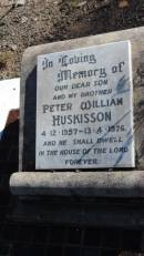 
Peter William HUSKISSON
b: 4 Dec 1957
d: 13 Apr 1976

The Gums Cemetery
