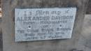 
Alexander DAVISON
d: 7 Nov 1916 aged 67
first headmaster of The Gums State School

The Gums Cemetery
