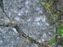 
Robert Joseph,
husband of Margaret HALES,
died 5 May 1918 aged 45 years;
Margaret HALES,
died 4 Nov 1944 aged 82 years;
Tiaro cemetery, Fraser Coast Region
