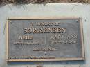 
Neils SORRENSEN,
1873 - 19-11-1945;
Mary Ann SORRENSEN,
1878 - 11-12-1947;
placed by PRYOR family 2005;
Tiaro cemetery, Fraser Coast Region
