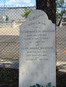 
Arthur S.M. BRIDSON 3 July 1890 - 24 Apr 1918,
Glyn Moore BRIDSON 19 Feb 1892 - 15 Apr 1918,
Tingalpa Christ Church (Anglican) cemetery, Brisbane
