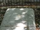
Warren WEEDON
born in England 7-9-1848
died at Brisbane 27-8-1926
aged 77 yrs
Eldest son of
Richard Warren WEEDON,

Tingalpa Christ Church (Anglican) cemetery, Brisbane

