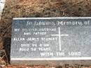 
Allan James STANLEY died 29 Apr 88 aged 52 years,
Tingalpa Christ Church (Anglican) cemetery, Brisbane

