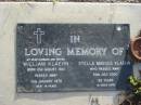 
William KLAEHN
b: 31 Aug 1901, d: 13 Jan 1978
Stella Mavous KLAEHN
20 Jul 2000 aged 89
Toogoolawah Cemetery, Esk shire
