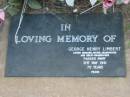 
George Henry LIMBERT
31 May 1991 aged 70
Toogoolawah Cemetery, Esk shire
