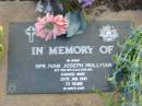 
Spr. Ivan Joseph MULLIGAN
20 Jan 1991 aged 73
Toogoolawah Cemetery, Esk shire
