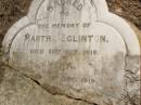 
Toowong Cemetery, por: 1, sect: 20, grave: 4;
Eglinton Dudley, 11  06  1937, 86 years;
Eglinton Martha, 31  10  1919;
Rolleston Vera, 04  12  1919;
Eglinton Anna Catherine Sophie, 18  10  1948, 87 years; 

Martha EGLINTON,
d: 30 Oct 1919;
Vera (EGLINTON),
d: 3 Dec 1919;
Douglas (EGLINTON),
d: 26 Jul 1920,
interred Sydney;
Dudley EGLINTON,
1857 - 1937;

