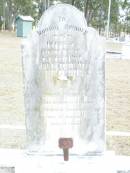 
Rebecca, wife of E.F. GOELDNER,
died 9 Aug 1922 aged 62 years;
Ernest Frederick, husband of Rebecca GOELDNER,
died 3 Dec 1922 aged 73 years;
Upper Caboolture Uniting (Methodist) cemetery, Caboolture Shire
