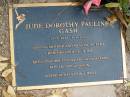 
Jude Dorothy Pauline GASH,
28-9-1934 - 8-9-2000,
mother of Tami,
friend of B.B.;
Upper Coomera cemetery, City of Gold Coast
