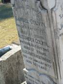 
Joseph COLVIN
25 Apr 1897, aged 67
(wife) Ann COLVIN
24 Apr 1931, aged 84

Constance COLVIN
3 Jan 1965, aged 82
(husband) Joseph COLVIN
15 May 1970, aged 88

Samuel COLVIN
17 May 1914, aged 37
Alexander COLVIN
22 Jul 1960, aged 87
Elizabeth HEATHWOOD
2 Jan 1977, aged 92

Beryl Aston HEATHWOOD
3 Nov 1915, aged 2 years 10 months

Joseph Alexander HINCHCLIFFE
(son of H A and A HINCHCLIFFE
20 Nov 1904, aged 3 years

Wonglepong cemetery, Beaudesert
