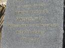 
Henry Albert HINCHCLIFFE
17 May 1952, aged 81
Annie HINCHCLIFFE
13 Oct 1919, aged 52
Wonglepong cemetery, Beaudesert

