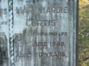 
Mary Hardie CURTIS
12 Jun 1949, aged 70
Wonglepong cemetery, Beaudesert
