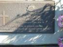 
E.S. MARTIN,
husband of Evelyn, father father-in-law grandad,
15 Aug 1999 aged 70;
Woodford Cemetery, Caboolture
