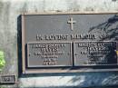 
James Samuel HAYES,
died 18-11-1994 age 78;
Marion Louise HAYES,
died 10-7-2000 age 85;
Woodford Cemetery, Caboolture
