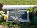 
John E. JOHNSTONE (Jack),
died 18-9-1982 aged 68 years;
Woodford Cemetery, Caboolture
