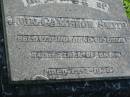 
John Cameron SMITH,
husband of Edna, father of Brian,
died 19-7-1976;
Woodford Cemetery, Caboolture
