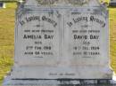 
Amelia Day
2 Feb 1918, aged 68
David Day
16 Dec 1934, aged 91
Woodhill cemetery (Veresdale), Beaudesert shire

