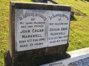 
John Edgar Markwell
6 Feb 1946, aged 57
Susan Anne Markwell
21 Nov 1957, aged 69

Alfred John Markwell
1913 - 1973

Marie Hannah Markwell
1914 - 1996

Woodhill cemetery (Veresdale), Beaudesert shire

