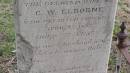 
Charlotte Ann ELBORNE
d: 12 Apr 1887 aged 27
wife of G.W. ELBORNE

Yandilla All Saints Anglican Church with Cemetery
 
