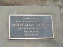 
George Allan ROGINSON,
husband father,
died 18 Feb 1999 aged 95 years;
Yarraman cemetery, Toowoomba Regional Council
