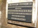 
Conelia SCHWERIN,
wife mother stepmother nanna,
died 25 June 1988 aged 76 years;
Yarraman cemetery, Toowoomba Regional Council
