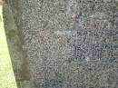 
Elizabeth Ann PIRIE,
mother,
died 29 Jan 1957;
Robert Hill PIRIE,
father,
died 29 Aril 1957;
Alexander L.F. PIRIE,
born Brisbane 18-10-1913,
died Sandgate 7-6-2003;
Jessie Eileen PIRIE (nee LOUGHEED),
born Yarraman 26-3-1912,
died Sandgate 7-5-1998;
Yarraman cemetery, Toowoomba Regional Council
